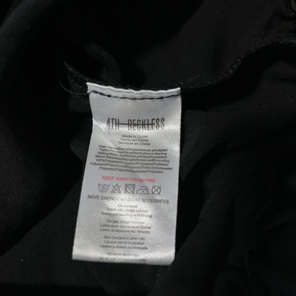 4TH + RECKLESS Long Sleeve Black Blouse Size Small - Picture 6 of 8